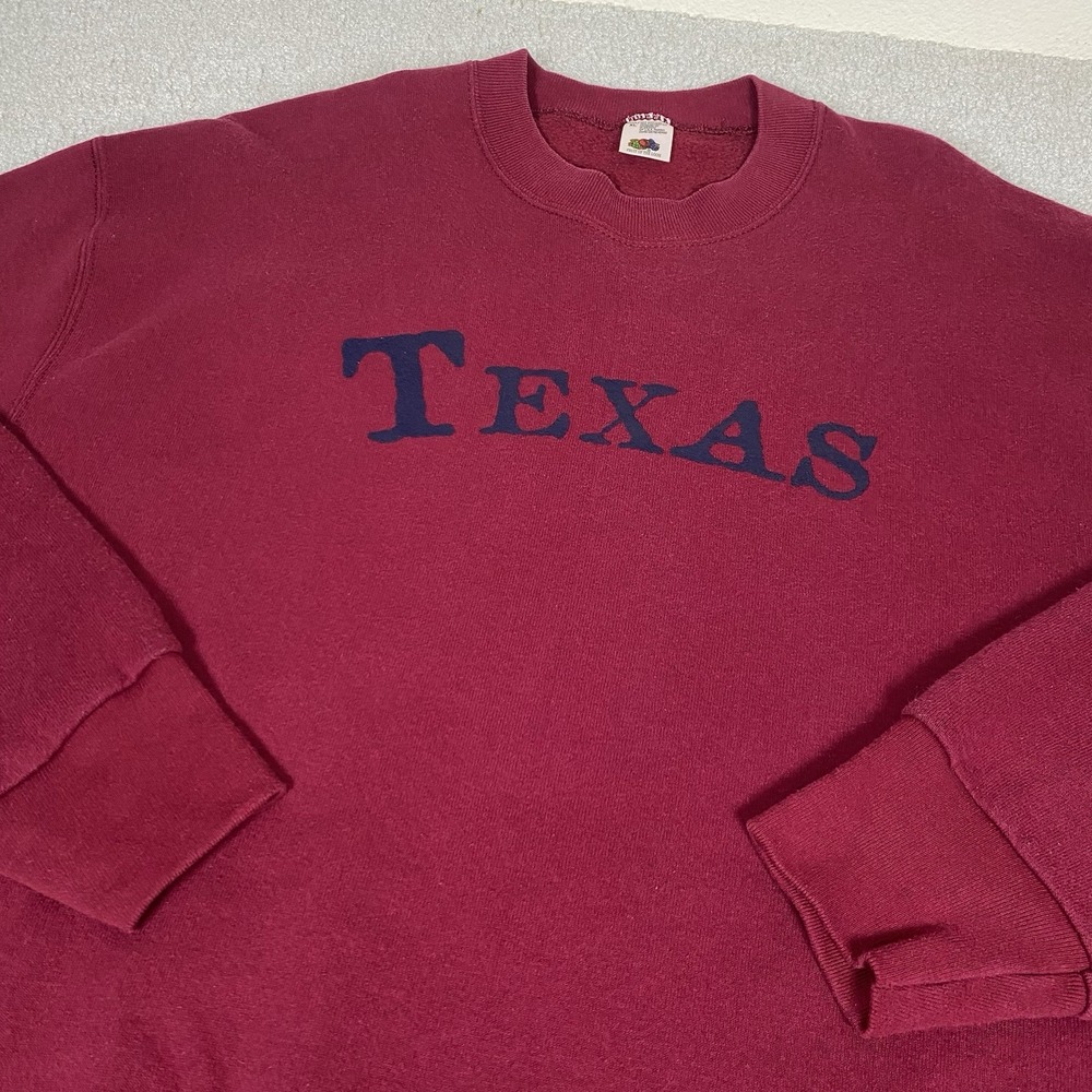 Fruit of the Loom Maroon Texas Sweatshirt